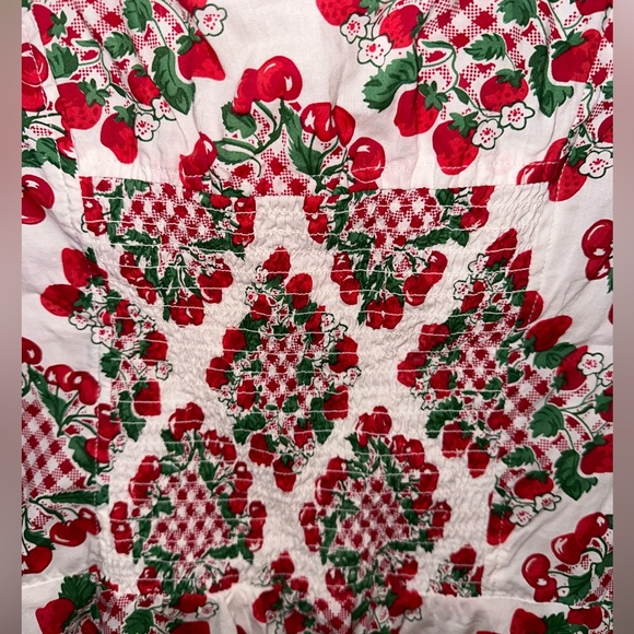 VINTAGE 70s Pluckily Mary Robe - Strawberries🍓 & Cherries 🍒 - Picture 7 of 11